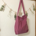 刺し子風刺繍｜北欧｜ライラック｜2wayトートバッグ