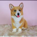 羊毛フェルト　犬　コーギー　送料込