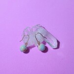 【再販】インプレッションストーン 天然石 シンプル ピアス(イヤリング)