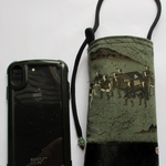６１３８　長襦袢で作ったスマホポーチ＃送料無料