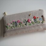 刺繍のメガネポーチ（ミニガーデン）