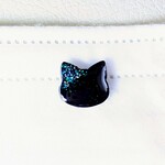 2way緑ラメ黒猫アクセサリー(マグネット)