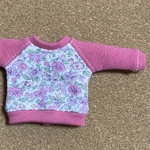 ピンク花柄トレーナー　モンストドールサイズ