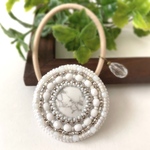 【再販感謝】＊ハウライトのヘアゴム(silver)＊