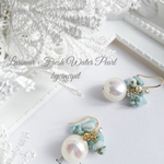 ラリマー×淡水パール ピアス/イヤリング