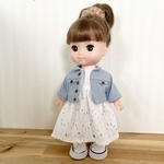 デニムジャケット（ブルー）＆レースワンピース♡メルちゃんソランちゃん服ハンドメイド