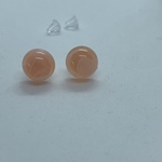 シンプルピアス(オレンジマーブル)