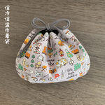 保冷保温 洗える おにぎり巾着 キャンプ　グレー
