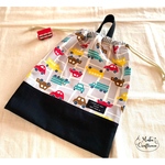 New!!体操服入れ・お着替え袋☆カクカク車ブラック/入園入学