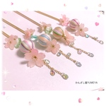 ▪️3月末迄販売▪️桜と巻玉飾り簪✩.*˚+