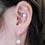 再販×3【人気沸騰中】ラップクローラーフックピアス デザインピアス イヤリング マグネット イヤーカフ スワロフスキー