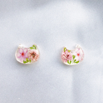桜猫の一粒ピアス/イヤリング