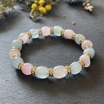 天然石ブレスレット◆アクアマリン