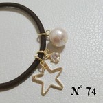 期間限定値下げ◆コットンパールと星のヘアゴム☆ヘアアクセギフトブレス