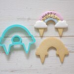 ユメカワ　虹　プレート　ピックタイプ　【フレーム】シリーズ　クッキー型　