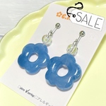 【sale⭐︎ ピアス・イヤリング選択可能】ブルーのお花のアクセサリー