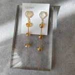 𓍯金属アレルギー対応𓍯 shell glass chain ピアス／イヤリング