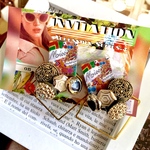 Miss perfume "Vintage Button" イヤリング
