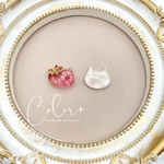 🐈‍⬛水玉にゃんこ💖ピアス/イヤリング（ピンク）