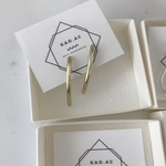 真鍮製。耳に寄り添うラインピアス  smalltypeイヤリング変更可能
