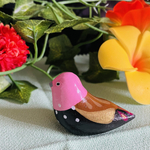 <限定> 鳥オブジェ(バラムネアラレチョウ)+麻呂鳥ポストカード＋シール セット