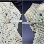 0098【お得】半襟2枚×帯留め2個　真田紐付き　6点セット