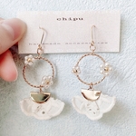 ‪【再販】ふんわりお花フープピアス/デイリーピアス/シンプル