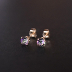 ミスティックトパーズ  ひと粒 ピアス 14kgf