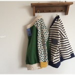 aratak様専用♡ナチュラルボーダープルオーバー＆くるま柄お袖の春色ラグラントレーナーset