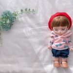 メルちゃん ソランちゃん　キラキラリボンフードパーカー＆かぼちゃパンツと赤ベレー帽