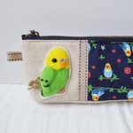 セキセイインコ◆ペンケース◆ポーチ◆眼鏡ケース◆インコ