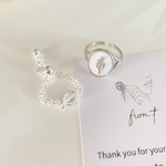 retro flower ring (silver)