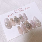 人気❣️ラスト1つ セミオーダーメイド キルティング＆パーツネイル
