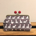 あひるさんのがま口ポーチ☆化粧ポーチ 通帳ケース