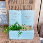 ラスト！水色系♡BOOKスタンド型【オシャレな陶器鉢】寄せ植えにもぴったり♪ガーデン雑貨 ガーデニング雑貨！多肉植物