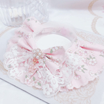 ラスト♡ケープ首輪🌸スカラップ刺繍レース🌸桜🌸