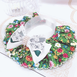 ラスト♡ケープ首輪💐スカラップ刺繍レース💐お花畑💐