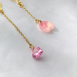 《再販》桜とハートのチェーンピアス/イヤリング