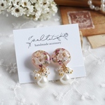 入学式にも⭐︎ 春の便り　パールのお花ピアス、イヤリング  pierce、earring 