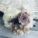 コサージュ♡　ふんわり春色ローズのコサージュ　ベージュホワイト　入学式　卒業式　発表会　卒園式　入園式　入社式　プリザーブドフラワー　ブローチコサージ　コサージュ　コサージュ　コサージュ　コサージュ