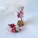 桜のボトルフラワー🌸ペーパークイリング、クイリング