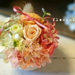 *再販*ピーチ×サーモンピンクの華やかアレンジ＊