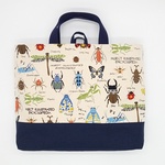 虫たちのレッスンバッグ　生成り