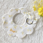 ミモザ bib リボンset⋆⸜ ⚘ ⸝⋆ 名入れスタイ 名前入りスタイ