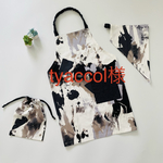 tyaccol様☆ペイント柄☆120〜130こどもエプロン、三角巾、巾着3点セット 　