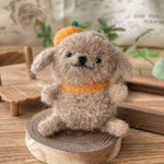【小さなお人形】もふもふみかんわんこ［毛糸&羊毛フェルト］