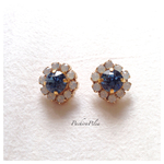 ＊大人気♡再販15＊swarovski montana flower bijou earring