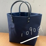 帆布バッグ　普通サイズ　革持ち手　KN ku