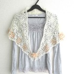 ★ｄ様ご予約品★　ホワイトモヘアの三角ショール