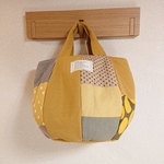 Hachi Bag ８枚合わせの丸底バッグ（マスタード）
